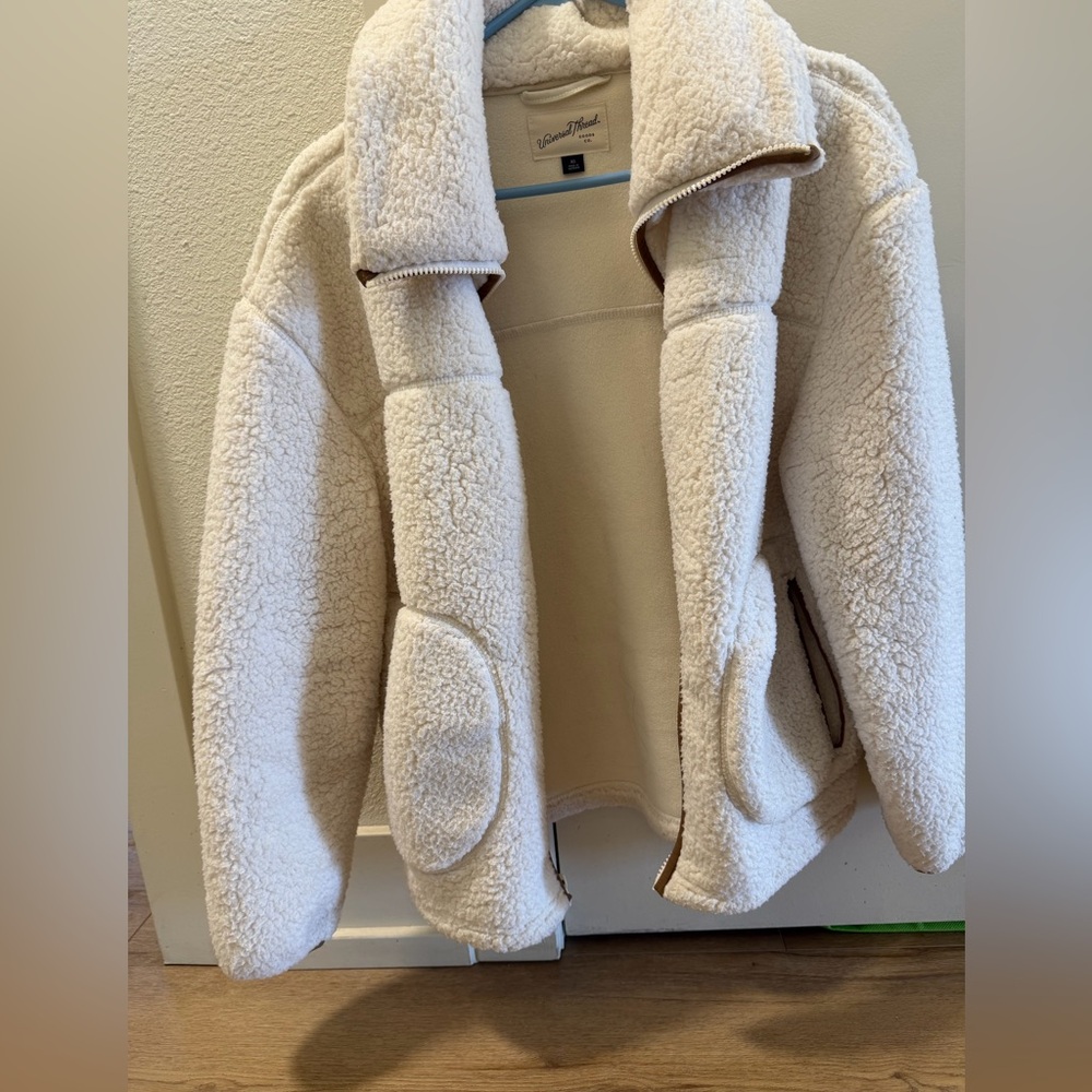 Universal Thread Off-White Teddy Jacket